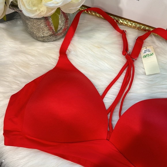 ❤️AERIE REAL SUNNIE WIRELESS LIGHTLY LINED STRAPPY BRA - Picture 5 of 9